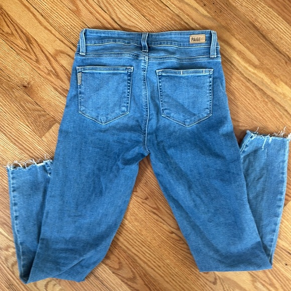 Paige jeans worn once, light wash, skinny jeans, hemmed - Picture 4 of 4